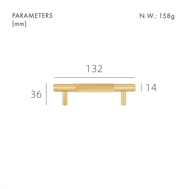 PALENCIA / SOLID BRASS HANDLES / SWIRLED KNURL - Handle Shop Couture 