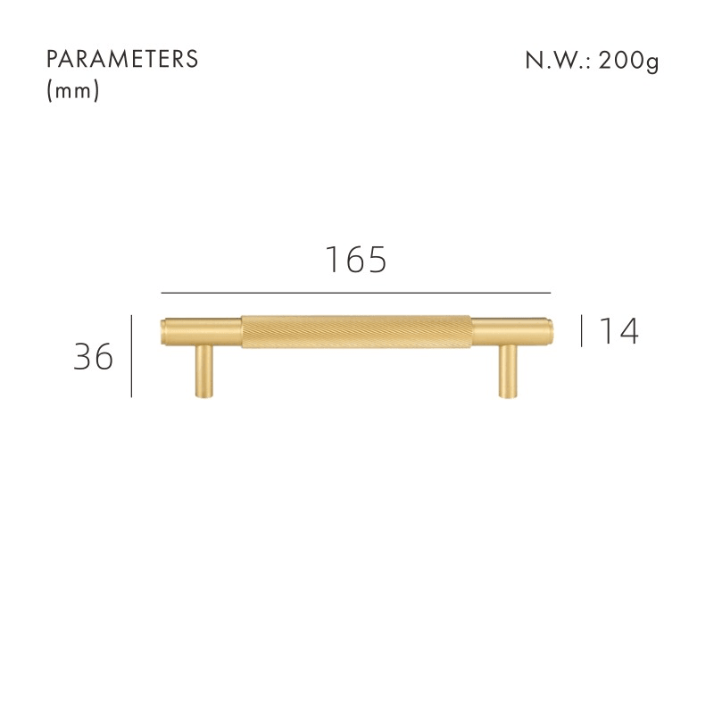 PALENCIA / SOLID BRASS HANDLES / SWIRLED KNURL - Handle Shop Couture 