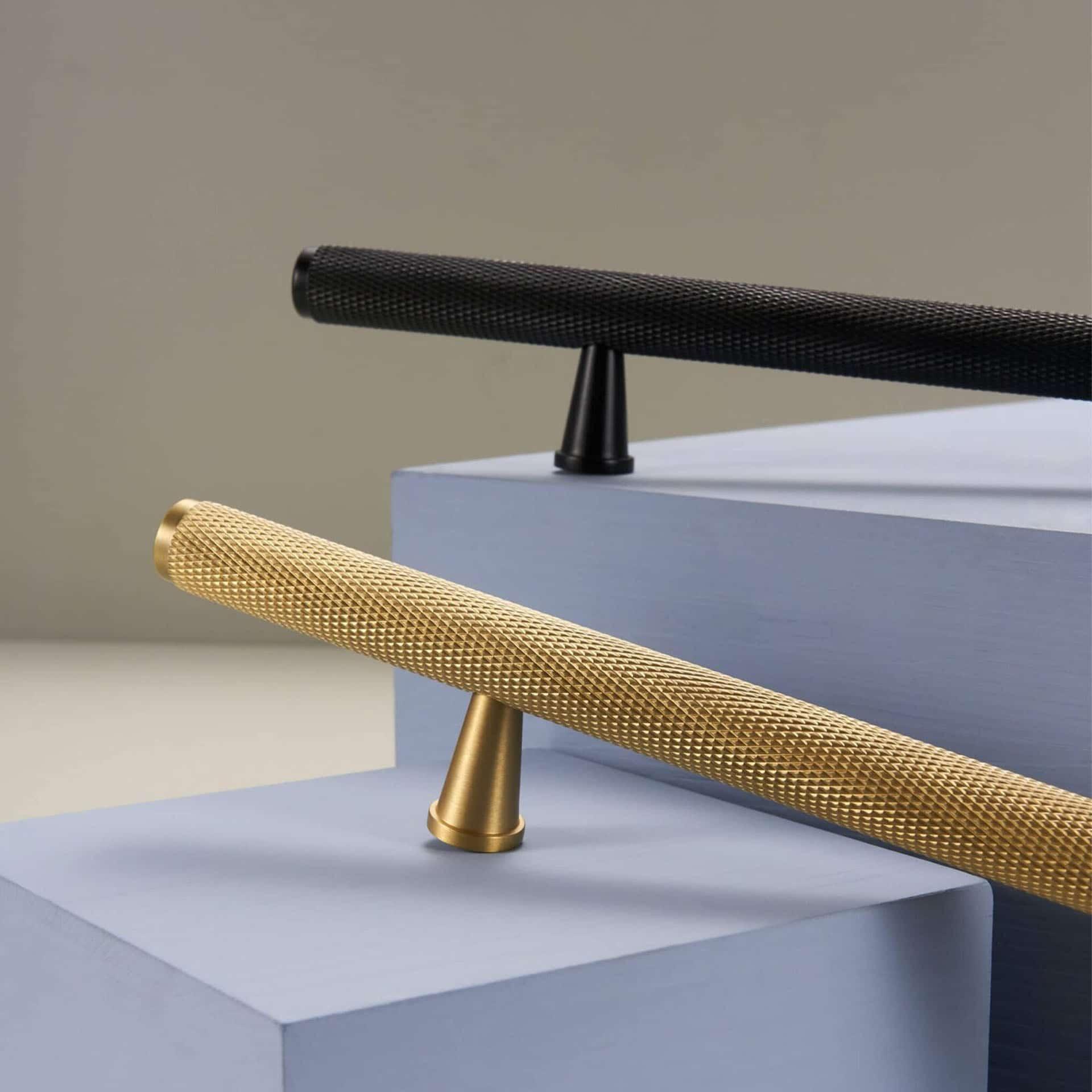 PORTA / SOLID BRASS HANDLES / KNURLED - Handle Shop Couture 