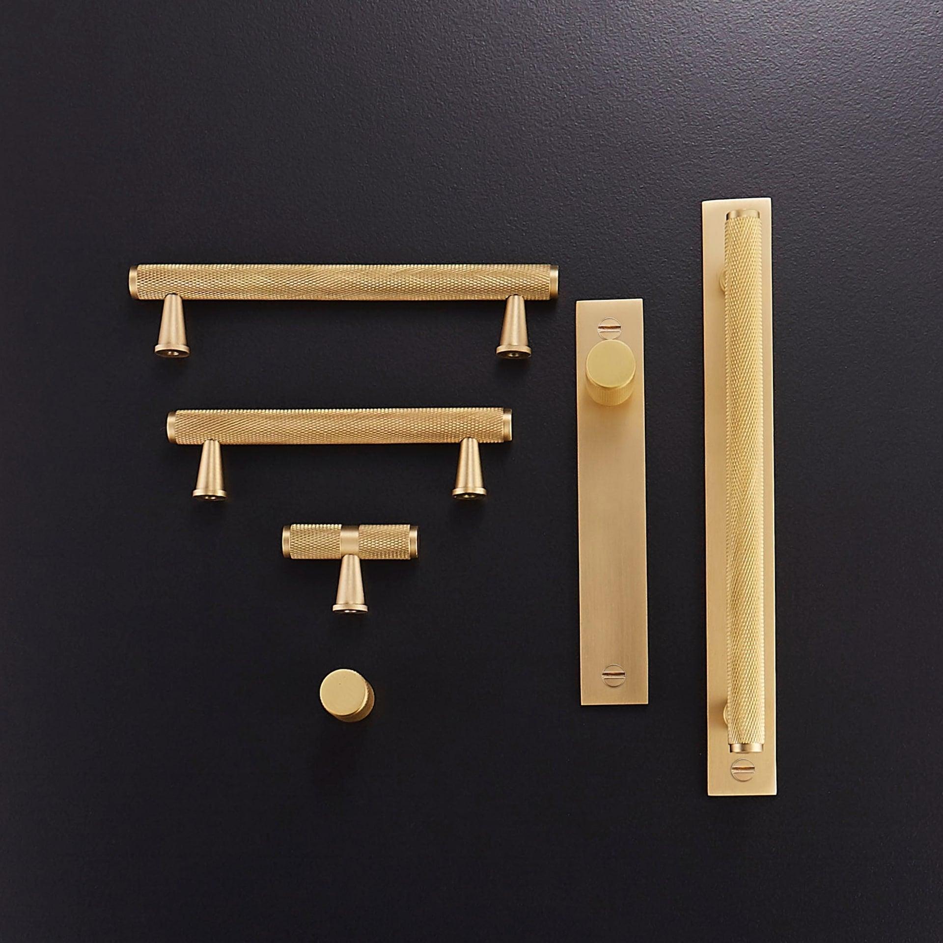 PORTA / SOLID BRASS KNOBS / KNURLED - Handle Shop Couture 