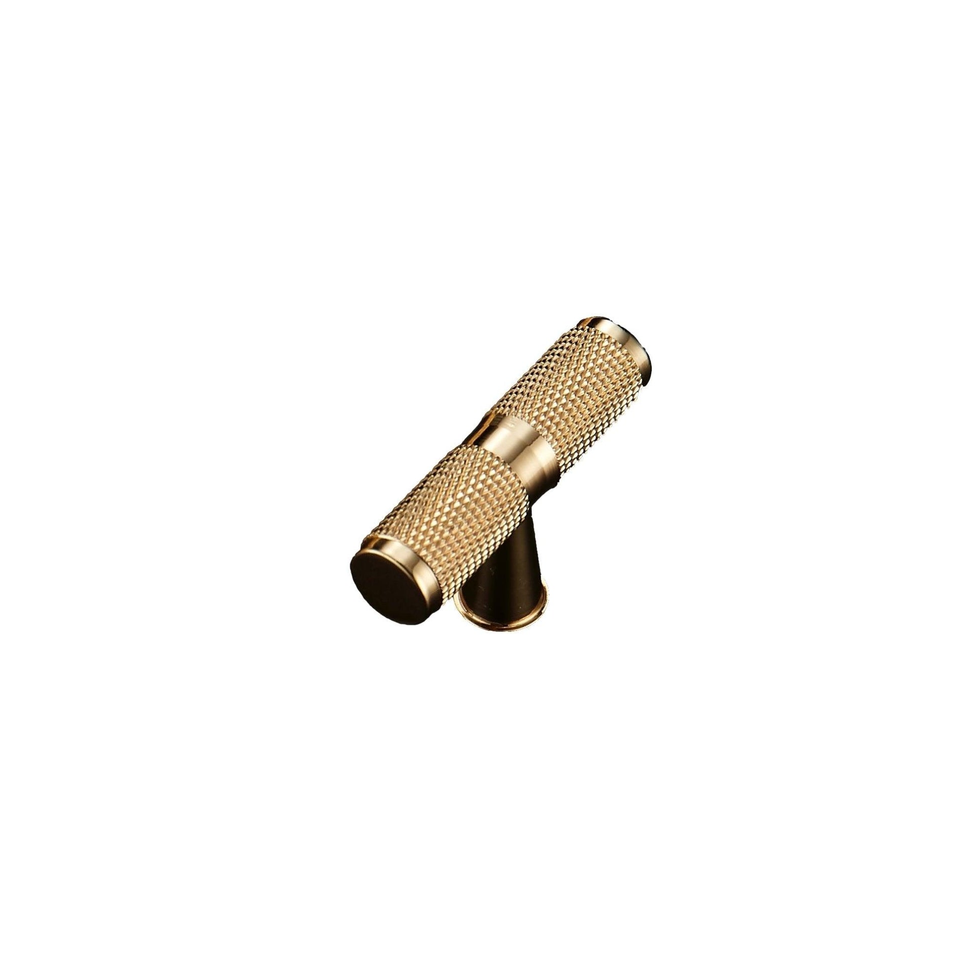 PORTA / SOLID BRASS KNURLED T-BAR - Handle Shop Couture 