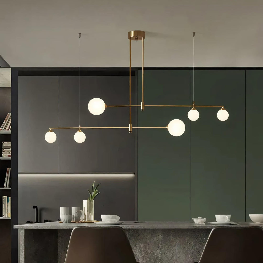 PRISMATICA / Brass Chandelier - Handle Shop Couture 