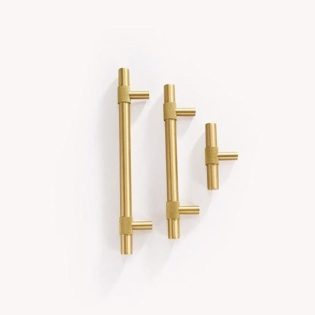 PYRGOS / SOLID BRASS HANDLES / KNURLED - Handle Shop Couture 