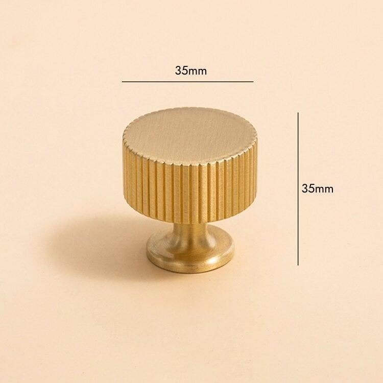 SIMI / SOLID BRASS KNOBS / LINEAR KNURL - Handle Shop Couture 