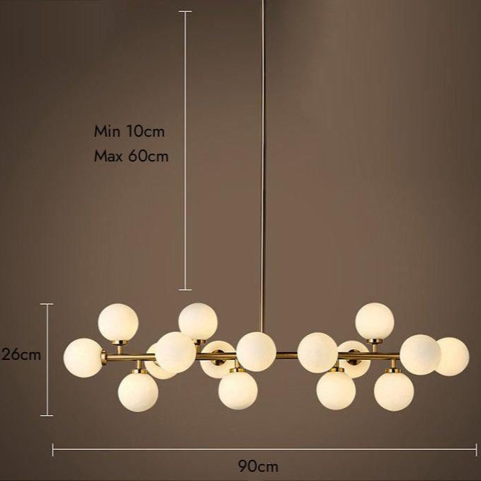 STROMA / Frosted Glass Chandelier - Handle Shop Couture 
