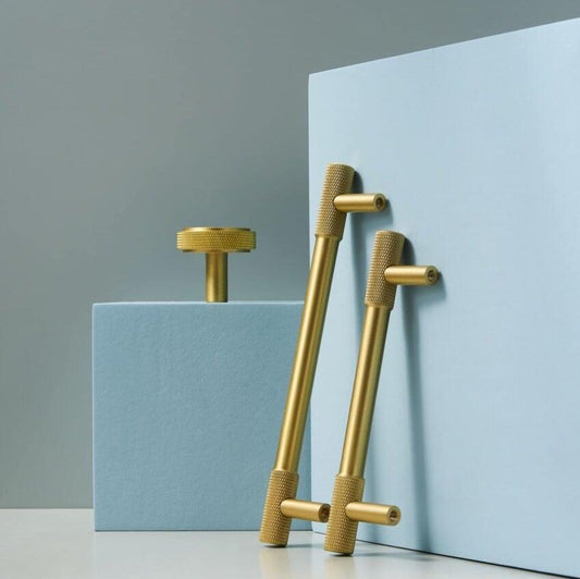 VOULA / SOLID BRASS HANDLES / KNURLED - Handle Shop Couture 