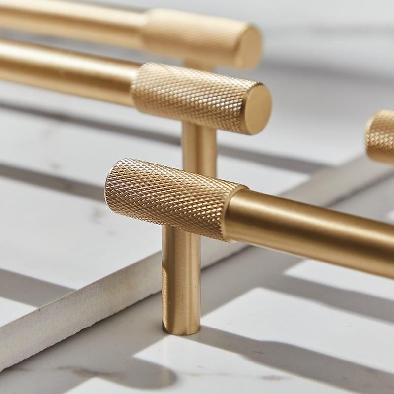VOULA / SOLID BRASS HANDLES / KNURLED - Handle Shop Couture 